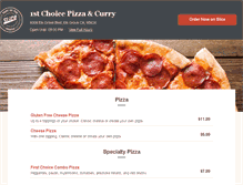 Tablet Screenshot of 1stchoicepizza.com